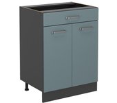Vicco mueble bajo de cocina r-line, gris azulado, 60 cm con cajón, sin encimera