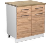 Vicco mueble bajo de cocina fame-line, roble dorado, 80 cm , et roble