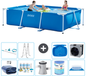 Paquete de piscina - intex - rectángulo - 300x200x75 cm + accesorios a230