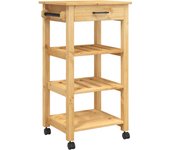Carrito de cocina monza madera maciza de pino 48x40x90 cm