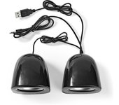 Altavoz de pc - 2.0 - 12 w - 3.5 mm macho - alimentado por usb - control de volumen