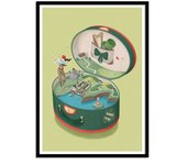 Art-poster - ireland - andrea de santis - con marco negro 30 x 40 cm