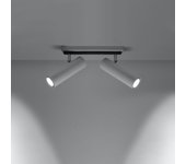 Lámpara de techo invicta 2 led blanco con bombilla 3000k - 30x6x20cm sollux