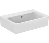 Lavabo ideal standard connect, sin agujero para grifo, con rebosadero, 550x375x175mm, e7194ma, color: blanco con ideal plus
