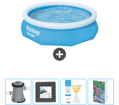 Paquete de piscina - bestway - alrededor - 305x305x76 cm + accesorios cb78