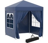 Carpa plegable outsunny acero y tela oxford azul 200x200x245 cm