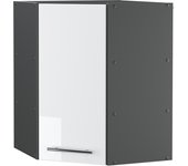 Vicco armario colgante de esquina fame-line, blanco alto brillo, 57 cm