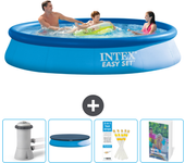 Paquete de piscina - intex - alrededor - 366x366x76 cm + accesorios cb113