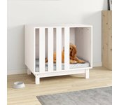 Maison exclusive - caseta para perros madera maciza de pino blanco 70x50x62 cm