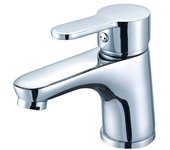 Grifo mezclador de lavabo c08gs1c – diseño moderno, cromado, monomando, con manguera certificada, sin válvula