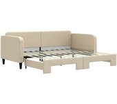 Sofá cama | cama para adultos nido tela crema 90x200 cm cfw272554