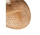 Lampara colgante de techo de ratán natural rafflesia, tejida a mano con acabado natural, altura 57 cm diámetro 80 cm.