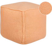Beliani puf alipur bouclé naranja 40 cm 40 cm 40 cm