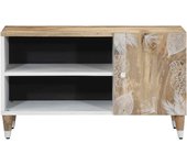Mueble tv | mueble de salón | mesa de tv madera maciza de mango 80x31,5x46 cm cfw880579