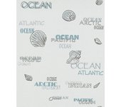 Papel pintado pared conchas marinas - ocean erismann - rollo de 10 m x 0,53 m