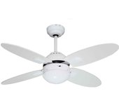 Bastilipo - bastilipo bermeo blanco ventilador techo con mando a distancia e27, 60 w, blanco, 105 x 41 cm, eficiencia energética g