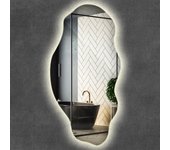 Espejo led orgánico 40 x 80 cm | luz neutra | espejo de maquillaje con forma irregular