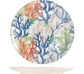 H&h 12 platos de gres mayabay decorados 26 cm