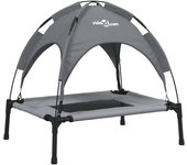 Cama para perros con dosel antracita tela oxford y acero