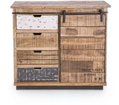 Aparador 1 puerta 4 cajones tudor cm 90 x 35 x 85 h