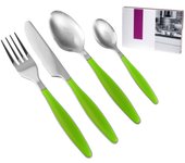 Servicio de cubiertos 24 piezas dama mango verde compuesto: h&h