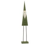 Papá noel de pie en madera verde de 21x9x92 cm