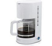 Cafetera goteo 10 tazas máquina de café filtro reutilizable, función mantener caliente, 1,25 l, briebe, blanco, cm1171wht