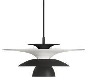 Picasso plafón colgante domo 50cm plano negro 1x g9