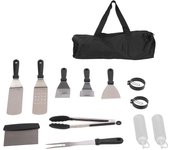 Kit de parrilla de acero inoxidable juego de herramientas de barbacoa versátil para almacenamiento de campamento