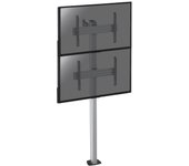 Soporte de suelo atornillable para 2 tv 40-65, altura 240 cm