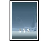 Affiche d’art et cadre noir 50 x 70 cm - scarif storm troopers - turo
