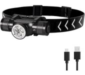 Linterna frontal led recargable de 1500 lúmenes, resistente al agua ip66, 5 modos de iluminación para ciclismo, camping, senderismo y bricolaje.