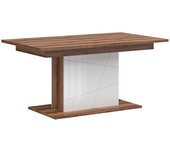 Mesa de comedor extensible para 4 a 6 personas sven blanco y madera