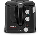 Freidora sin aceite por aire caliente, 2,5 l, cesta giratoria, regulador temperatura, gastroback, negro, 2000, 42580