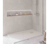 Koes - plato de ducha de resina modelo nilo – 100x160 – blanco ral 9003