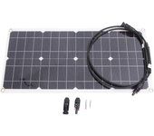 Panel solar flexible de 25 w y 16 v, monocristalino, portátil, para vehículos recreativos, yates, baterías de coche de 12 v