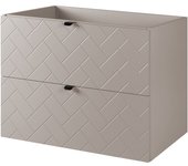 Mueble de baño, cashmere, 80 x 57 x 46 cm, tiradores negros