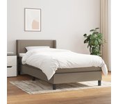 Somier de láminas con colchón taupe 90x190 cm tela