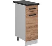 Vicco mueble bajo de cocina r-line, roble dorado, 30 cm et antracita