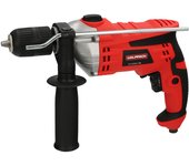Taladro percutor con variador de velocidad 1050 watt. incluye maletín, empuñadura y guia metalica.
