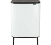 Brabantia cubo de basura bo touch bin hi 2 cubos 2 x 30 l blanco