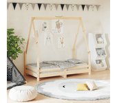 Estructura de cama para niños madera maciza de pino 70x140 cm v5072 70 x 140 cm / marrón