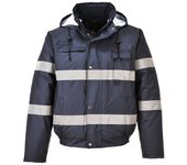 Cazadora impermeable tejido polar bomber iona lite cuello doble función portwest s434