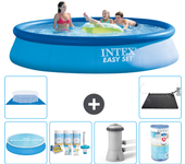 Paquete de piscina - intex - alrededor - 396x396x84 cm + accesorios a737