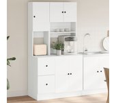 Mueble de cocina blanco 95x50x180 cm de madera contrachapada