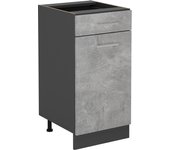 Vicco mueble bajo de cocina r-line, hormigón, 40 cm sin encimera