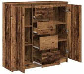 Aparador | aparador de comedor | armario de cocina con cajones madera vieja 100,5x35x98,5 cm cfw87008