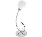 Lámpara de mesa vita 1xg9 al.44xp.15cm cromo con bolas de cristal blanco ref:103070101