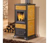 Estufa de leña italiana chimeneas modelo dafne - tan color