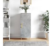 Aparador | aparador de comedor | armario de cocina de madera contrachapada gris hormigón 34,5x34x90 cm cfw42926